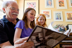 Author D. B. Johnson reads to kids